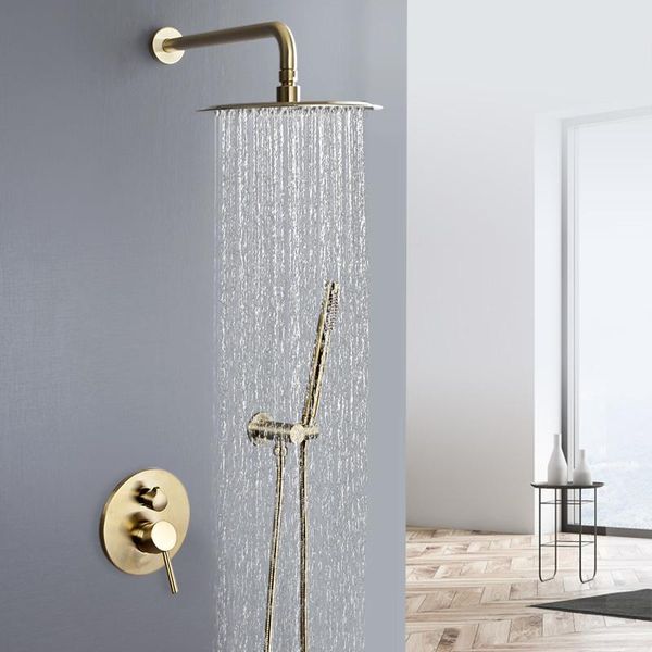 bathroom shower sets faucet wall-mounted system set gold brushed brass manual transmission 10 inch head-mounted arm
bathroom shower sets faucet wall-mounted system set gold brushed brass manual transmission 10 inch head-mounted arm