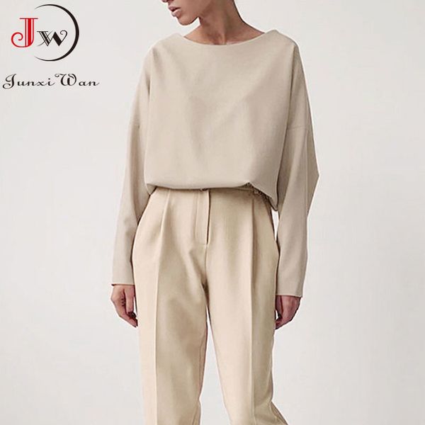 women long sleeve shirt ladies o neck solid casual elegant office blouses fashion spring summer blusas mujer 210510, White
women long sleeve shirt ladies o neck solid casual elegant office blouses fashion spring summer blusas mujer 210510, White