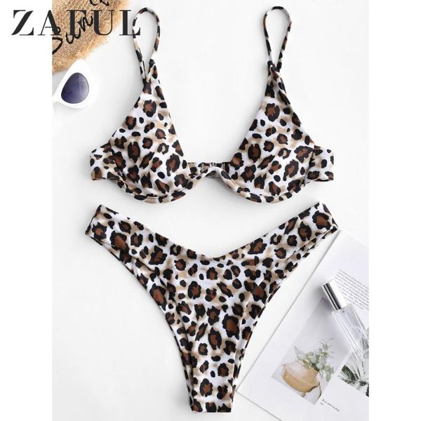 women's swimwear zaful leopard snakeskin underwire bikini set high leg padded push up elastic cut swimwears summer beach 2021, White;black
women's swimwear zaful leopard snakeskin underwire bikini set high leg padded push up elastic cut swimwears summer beach 2021, White;black