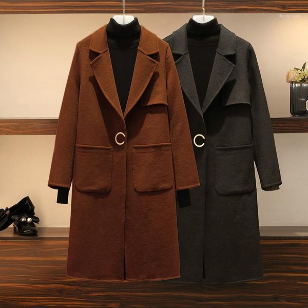 women's wool & blends long coat jacket sequined full sleeve oversized woolen overcoat casual cardigan cloak m-4xl women brown winter st, Black
women's wool & blends long coat jacket sequined full sleeve oversized woolen overcoat casual cardigan cloak m-4xl women brown winter st, Black