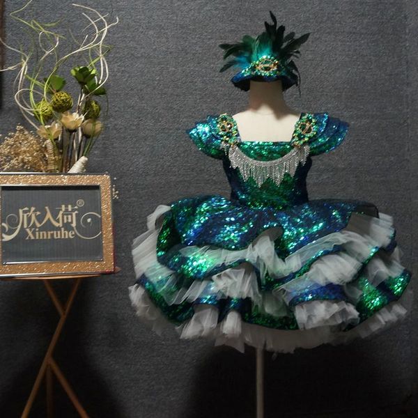 real picture peacock green bling sequin girls birthday party dresses children celebration tutu luxury gowns family matching outfits, Blue
real picture peacock green bling sequin girls birthday party dresses children celebration tutu luxury gowns family matching outfits, Blue