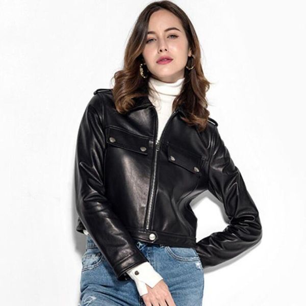 women's leather & faux natural lambskin sheepskin coat real genuine jacket women motorcycle biker gothic plus size oversize autumn wint, Black
women's leather & faux natural lambskin sheepskin coat real genuine jacket women motorcycle biker gothic plus size oversize autumn wint, Black