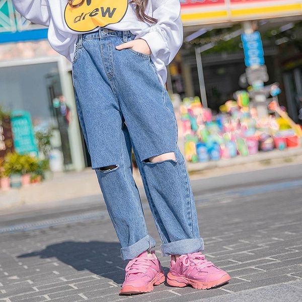 kids girls jeans with holes 2021 spring loose pants for 8 10 12 13 14 years, Blue
kids girls jeans with holes 2021 spring loose pants for 8 10 12 13 14 years, Blue