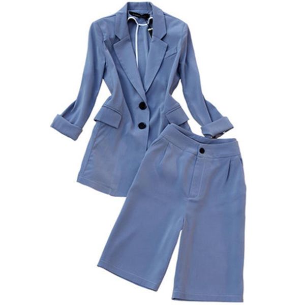 women's tracksuits fashion suit female fall summer high-quality casual women + high waist 5 points wide leg pant two-piece set, Gray
women's tracksuits fashion suit female fall summer high-quality casual women + high waist 5 points wide leg pant two-piece set, Gray