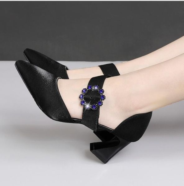 dress shoes work women black blue pumps summer spring casual female high heels rough with rhinestones weding
dress shoes work women black blue pumps summer spring casual female high heels rough with rhinestones weding