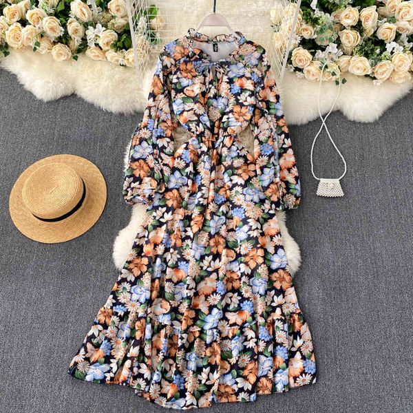 singreiny women korean chiffon print dress o neck puff sleeve vacation a line dress autumn casual ruffle maxi dress 210419, Black;gray
singreiny women korean chiffon print dress o neck puff sleeve vacation a line dress autumn casual ruffle maxi dress 210419, Black;gray
