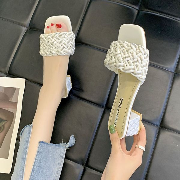 leather crystal slides 2021 summer slippers women shoes pu thick high heels casual shoes woman slides mules plus size a3t68, Black
leather crystal slides 2021 summer slippers women shoes pu thick high heels casual shoes woman slides mules plus size a3t68, Black