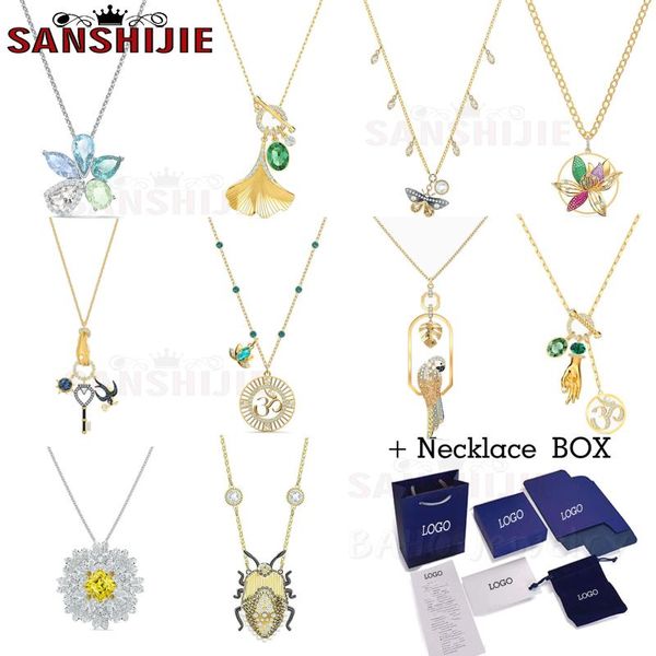 chains swa with box fashion jewelry charm ginkgo leaf bracelet swallow spider parrot butterfly luxury crystal female necklace gift, Silver
chains swa with box fashion jewelry charm ginkgo leaf bracelet swallow spider parrot butterfly luxury crystal female necklace gift, Silver