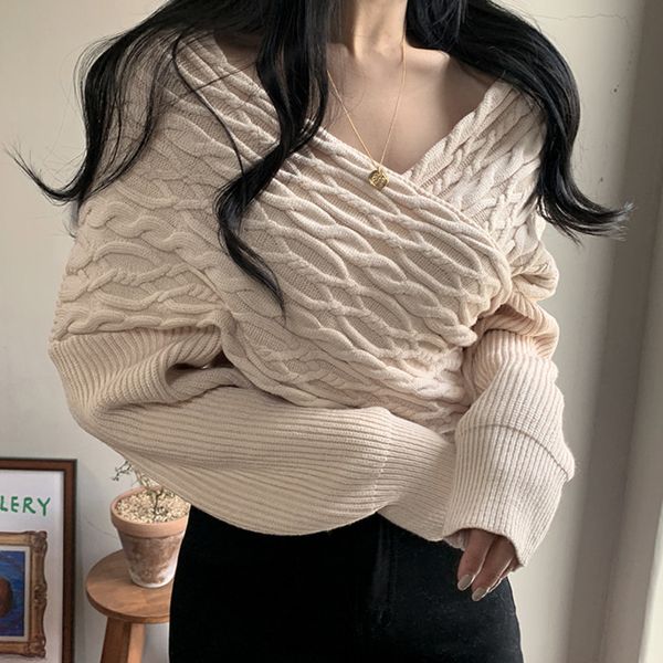 v-low-cut cross pullovers harvest sweater spring jumpers elegant female fall knitted thin pull femme, White;black
v-low-cut cross pullovers harvest sweater spring jumpers elegant female fall knitted thin pull femme, White;black