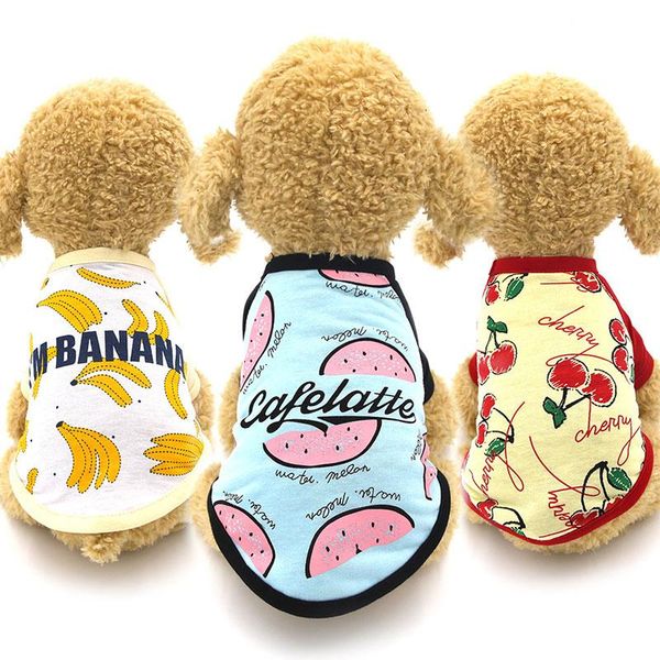 cute pet vest fruit cotton yellow blue and red 2 feet skin-friendly fashion cherry banana watermelon short sleeve dog clothes apparel
cute pet vest fruit cotton yellow blue and red 2 feet skin-friendly fashion cherry banana watermelon short sleeve dog clothes apparel