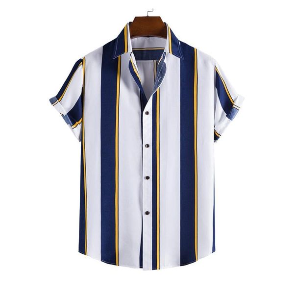 men's casual shirts men striped shirt lapel neck short sleeve button brand chic loose streetwear vacation blouse chemise 2021, White;black
men's casual shirts men striped shirt lapel neck short sleeve button brand chic loose streetwear vacation blouse chemise 2021, White;black