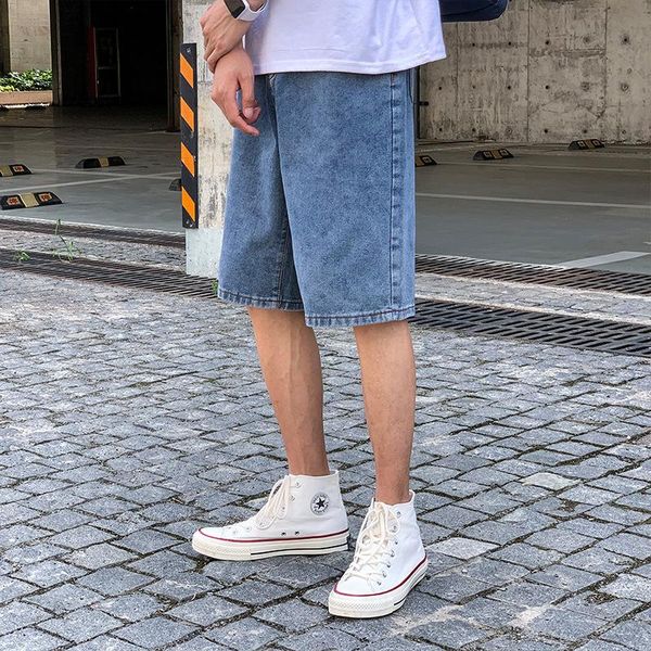 men's shorts men casual loose summer solid denim trousers button up student streetwear fashion korean style all-match male bottoms, White;black
men's shorts men casual loose summer solid denim trousers button up student streetwear fashion korean style all-match male bottoms, White;black