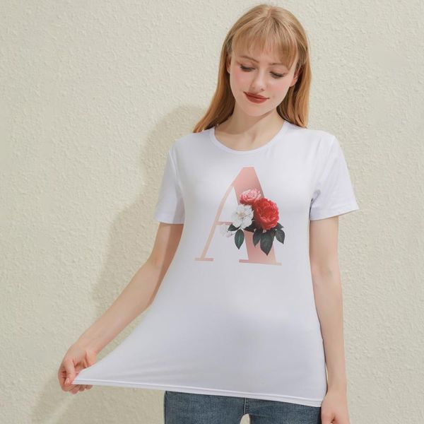 golden letter flower combination women's printing t-shirt girl summer a j l short sleeve tee clothes s-xxl, White
golden letter flower combination women's printing t-shirt girl summer a j l short sleeve tee clothes s-xxl, White