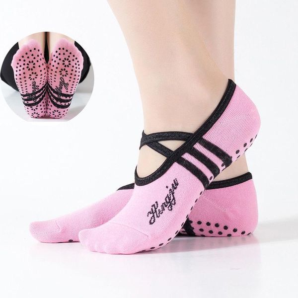 women bandage yoga socks anti-slip quick-dry damping pilates ballet good grip for cotton sports, Black
women bandage yoga socks anti-slip quick-dry damping pilates ballet good grip for cotton sports, Black