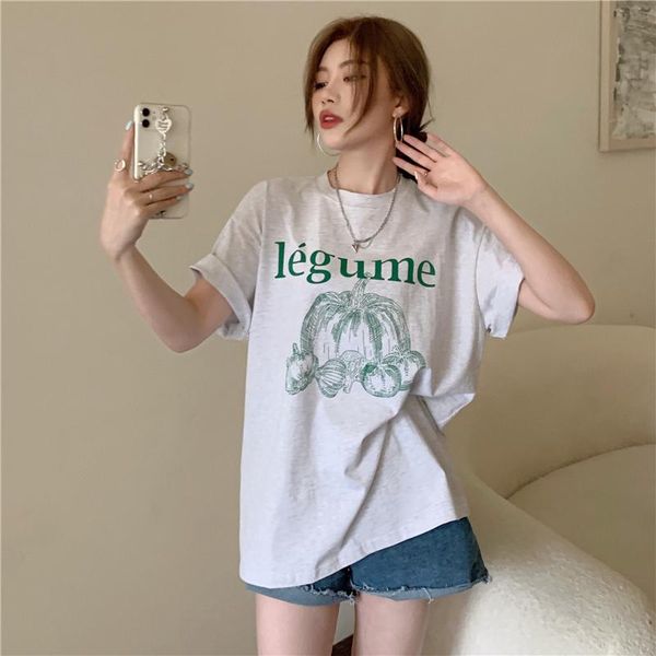 women's t-shirt retro pumpkin print t loose round neck half sleeve bottoming shirt women white
women's t-shirt retro pumpkin print t loose round neck half sleeve bottoming shirt women white