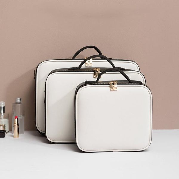 bathroom storage & organization pu leather makeup organizer bag for travel case cosmetics with adjustable compartments toiletry brush divide
bathroom storage & organization pu leather makeup organizer bag for travel case cosmetics with adjustable compartments toiletry brush divide