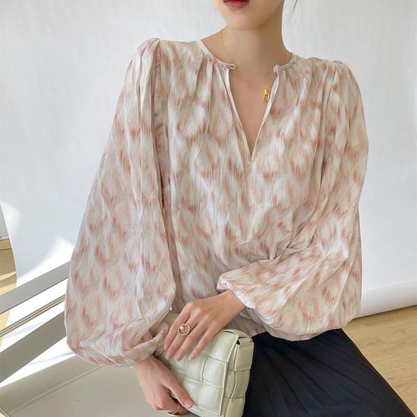 women's blouses & shirts women v-neck printing long lantern sleeve loose simple female casual blouse early autumn, White
women's blouses & shirts women v-neck printing long lantern sleeve loose simple female casual blouse early autumn, White