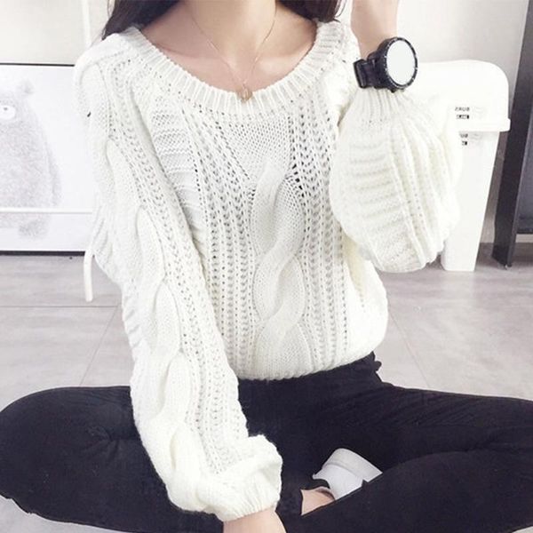 women's sweaters autumn winter knitted sweater women casual loose pullovers long sleeve round neck jumpers temperament korean turtlenec, White;black
women's sweaters autumn winter knitted sweater women casual loose pullovers long sleeve round neck jumpers temperament korean turtlenec, White;black
