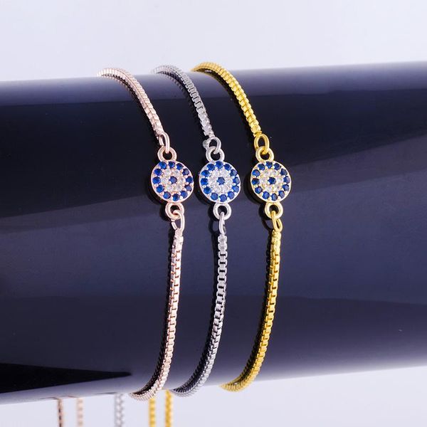 charm bracelets micro pave blue zircon crystal evil eye friendship handmade small square chain women diy bileklik bayan, Golden;silver
charm bracelets micro pave blue zircon crystal evil eye friendship handmade small square chain women diy bileklik bayan, Golden;silver