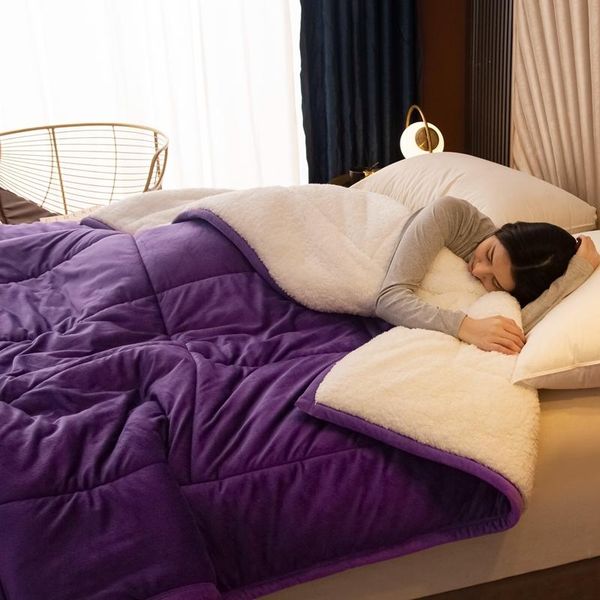 blankets winter thick lamb cashmere double-sided throw blanket soft cozy 3 layers quilted bedding warm quilt
blankets winter thick lamb cashmere double-sided throw blanket soft cozy 3 layers quilted bedding warm quilt
