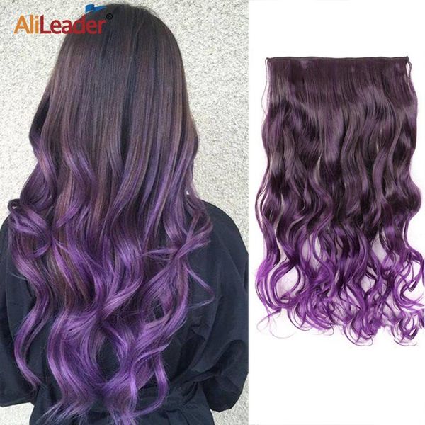 synthetic wigs 5clips in hair 22inch long wavy fake hairpieces clip for women ombre, Black
synthetic wigs 5clips in hair 22inch long wavy fake hairpieces clip for women ombre, Black