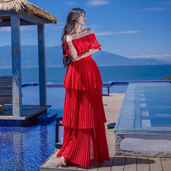 casual dresses runway self portrait off shoulder women long chiffon red ruffles cake maxi elegant pleated split q2li, Black;gray
casual dresses runway self portrait off shoulder women long chiffon red ruffles cake maxi elegant pleated split q2li, Black;gray