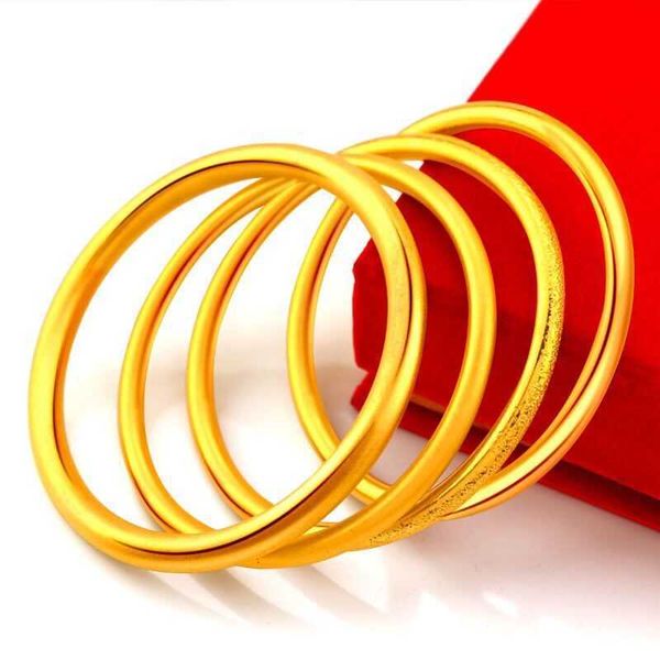 mother day gift classical frost bangles (4.5mm) and bracelets for women pure gold color 18.5 cm fashion jewelry q0719, Black
mother day gift classical frost bangles (4.5mm) and bracelets for women pure gold color 18.5 cm fashion jewelry q0719, Black
