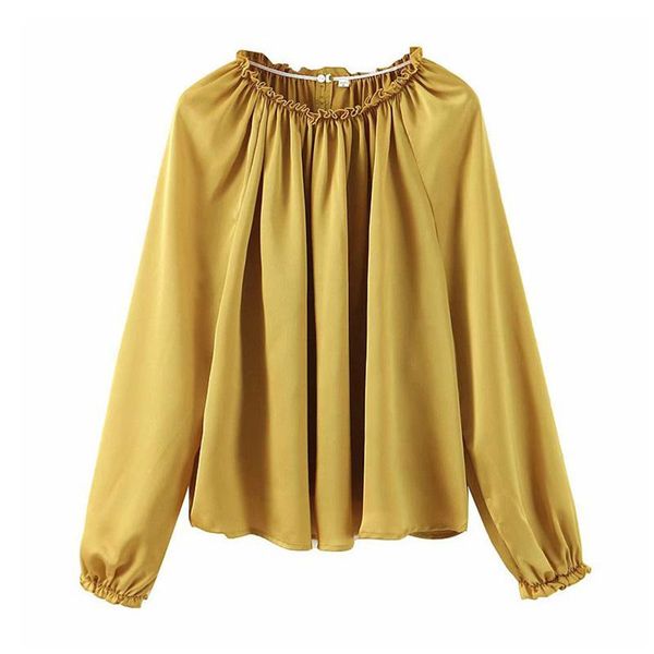stylish yellow oversized women blouse elastic collar long sleeve loose shirts female casual solid blusas women's blouses &, White
stylish yellow oversized women blouse elastic collar long sleeve loose shirts female casual solid blusas women's blouses &, White