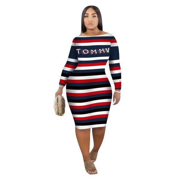 contrast color striped letter printed plus size dresses for women celebrity fashion long sleeve bodycon midi vestidos wholesale 210525, Black;gray
contrast color striped letter printed plus size dresses for women celebrity fashion long sleeve bodycon midi vestidos wholesale 210525, Black;gray