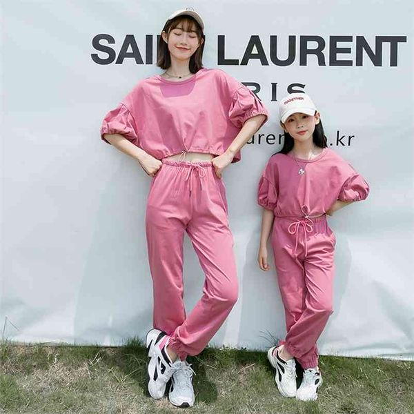 matching family outfits casual summer mother daughter sport sets cotton korean pure color jogger set birthday for kids 210622, Blue
matching family outfits casual summer mother daughter sport sets cotton korean pure color jogger set birthday for kids 210622, Blue