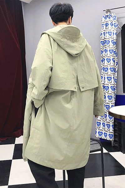 men's trench coats -xlautumn fashion trendy japanese lazy loose hooded windbreaker casual long section thin coat coat, Tan;black
men's trench coats -xlautumn fashion trendy japanese lazy loose hooded windbreaker casual long section thin coat coat, Tan;black