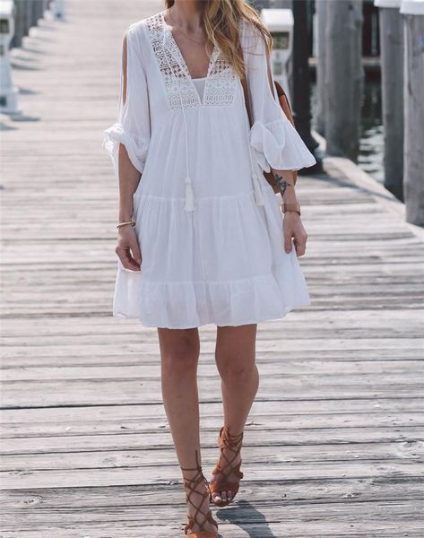 beach dress saida de praia cotton cover up kaftan pareos playa mujer lace bikini swimsuit women's swimwear, White;black
beach dress saida de praia cotton cover up kaftan pareos playa mujer lace bikini swimsuit women's swimwear, White;black