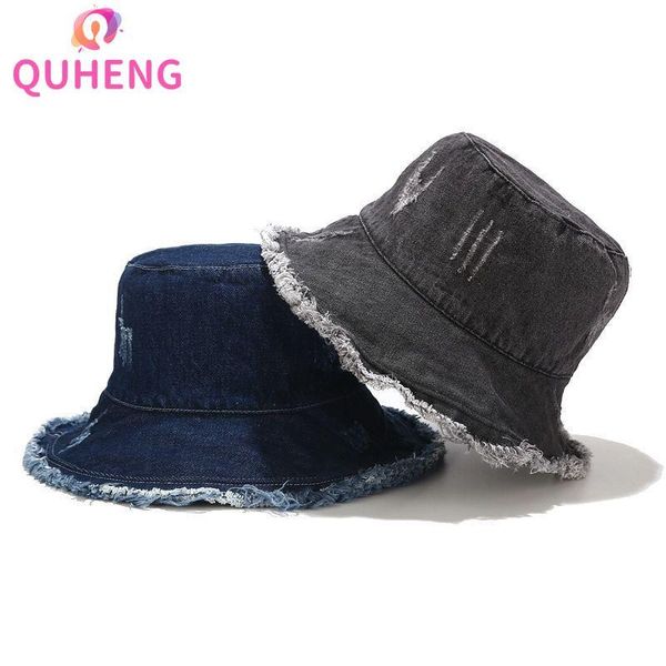 wide brim hats quheng washed hole cowboy hat female fashion street raw fisherman male spring and summer outdoor sun z51, Blue;gray
wide brim hats quheng washed hole cowboy hat female fashion street raw fisherman male spring and summer outdoor sun z51, Blue;gray
