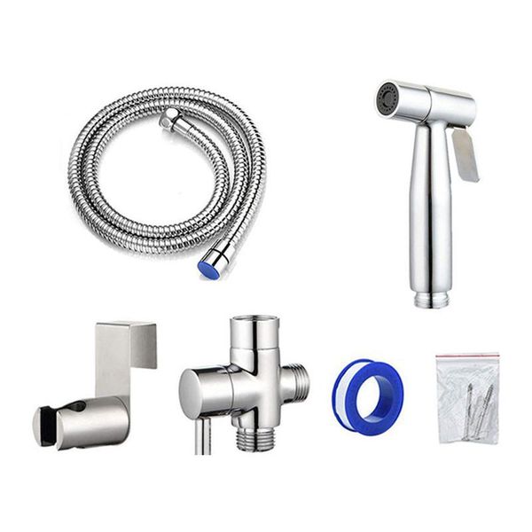 bath accessory set 1 of bidet sprayer handheld stainless steel handy durable washing tool nozzle spray gun for home toliet bathroom
bath accessory set 1 of bidet sprayer handheld stainless steel handy durable washing tool nozzle spray gun for home toliet bathroom