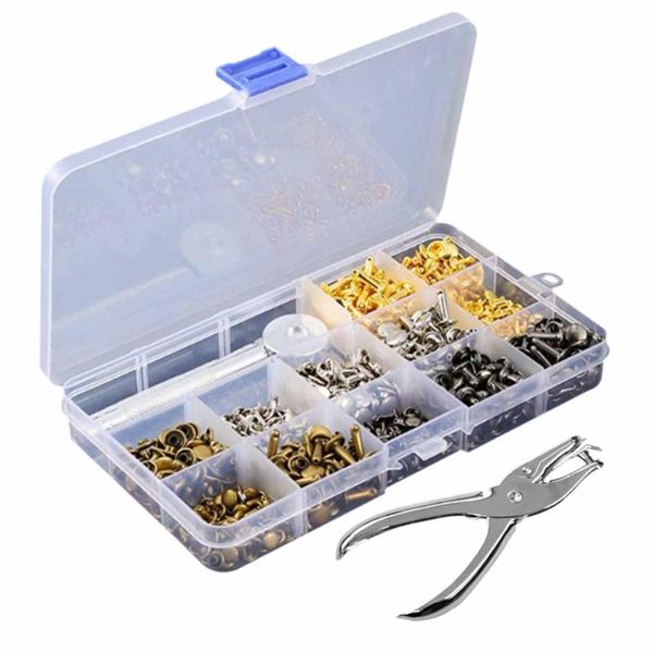 craft tools 360pcs leather rivets double cap rivet tubular metal studs with punch pliers fixing tool for diy rep set
craft tools 360pcs leather rivets double cap rivet tubular metal studs with punch pliers fixing tool for diy rep set