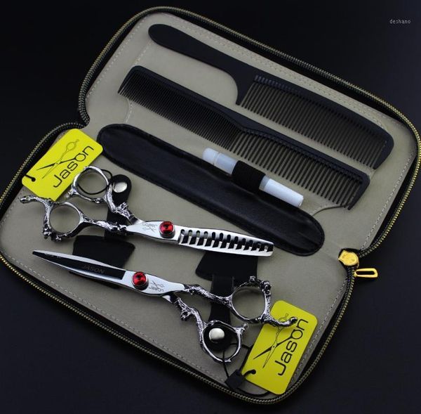 353# 4pcs suit hairdressing scissor 6'' 17.5cm brand jason big dragon handle 440c cutting scissors thinning shears hair scissors1
353# 4pcs suit hairdressing scissor 6'' 17.5cm brand jason big dragon handle 440c cutting scissors thinning shears hair scissors1
