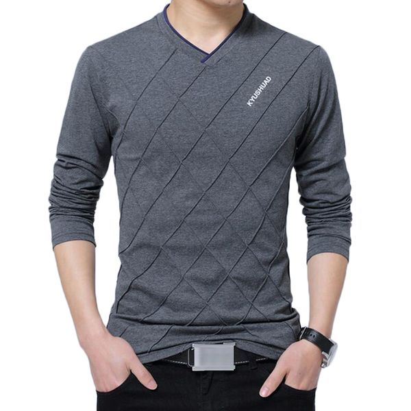 long sleeve t-shirt mens casual v-neck stripe design cotton t shirt camisetas men fashion spring autumn solid color tshirt, Black;brown
long sleeve t-shirt mens casual v-neck stripe design cotton t shirt camisetas men fashion spring autumn solid color tshirt, Black;brown
