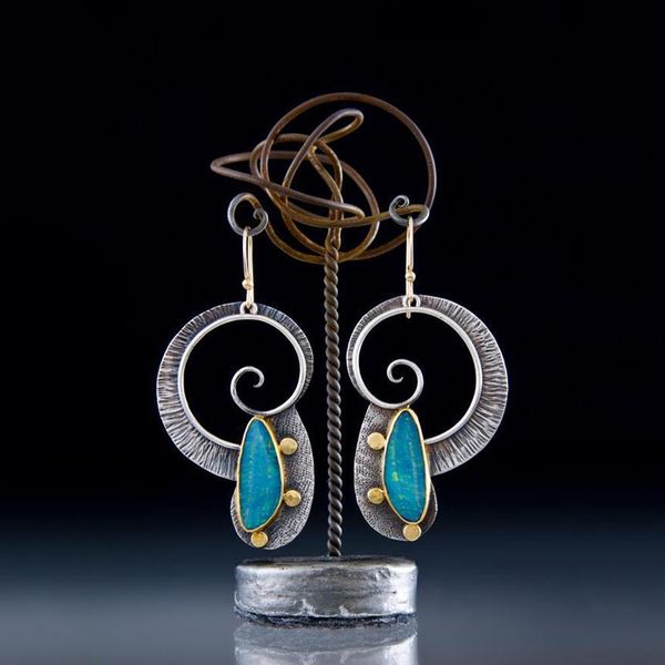 earrings & necklace spiral separated opal dangle earring fashion models blue stone spirals statement for women punk jewelry aretes de mujer, Silver
earrings & necklace spiral separated opal dangle earring fashion models blue stone spirals statement for women punk jewelry aretes de mujer, Silver