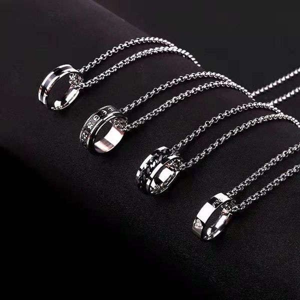 chains long titanium steel necklaces for men and women, fadeless, korean pendant ring (can be engraved), Silver
chains long titanium steel necklaces for men and women, fadeless, korean pendant ring (can be engraved), Silver