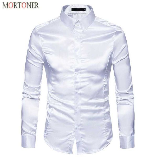 men's casual shirts white satin luxury dress shirt slim fit silk dance party long sleeve winkle wedding tuxedo chemise, White;black
men's casual shirts white satin luxury dress shirt slim fit silk dance party long sleeve winkle wedding tuxedo chemise, White;black