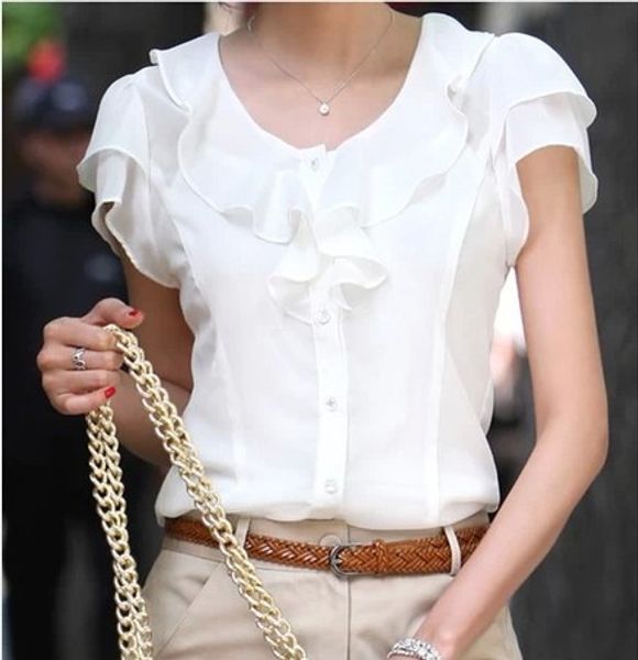 women ruffle chiffon blouse white shirt female short butterfly sleeve shirt plus size 5xl 42
women ruffle chiffon blouse white shirt female short butterfly sleeve shirt plus size 5xl 42