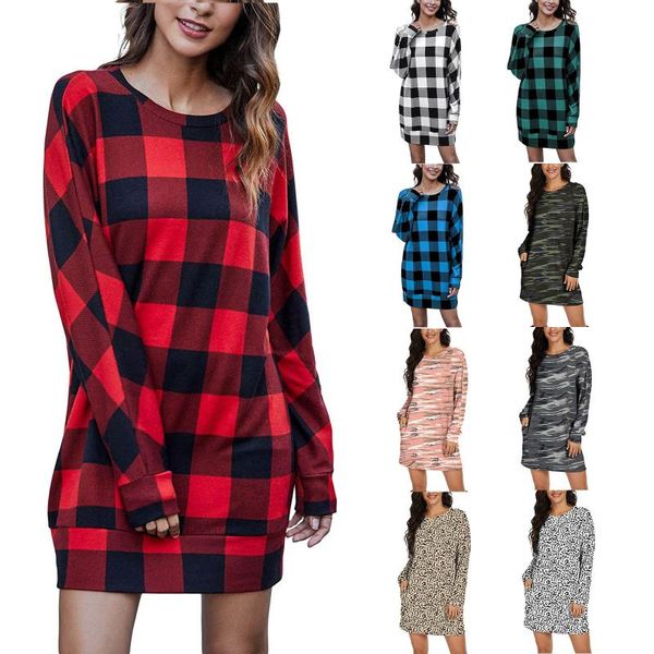 casual dresses women's plaid dress long sleeves causal loose o-neck tuinc basic plus size lady elegant woman clothing 2021, Black;gray
casual dresses women's plaid dress long sleeves causal loose o-neck tuinc basic plus size lady elegant woman clothing 2021, Black;gray