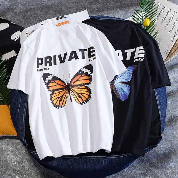 men's t-shirts summer streetwear harajuku private butterfly t-shirt women korean style aesthetic short sleeve plus size cotton tees clo, White;black
men's t-shirts summer streetwear harajuku private butterfly t-shirt women korean style aesthetic short sleeve plus size cotton tees clo, White;black