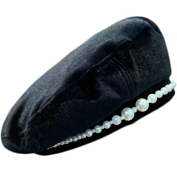 berets korean pearl black beret hat female autumn and winter all-match fashion painter british retro trend bud, Blue;gray
berets korean pearl black beret hat female autumn and winter all-match fashion painter british retro trend bud, Blue;gray