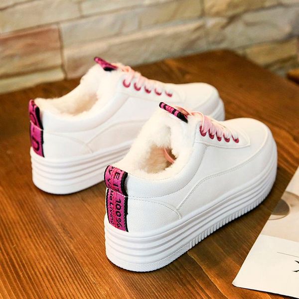 boots winter white platform sneakers women shoes warm fur korean lace up thick bottom leather casual vulcanize woman, Black
boots winter white platform sneakers women shoes warm fur korean lace up thick bottom leather casual vulcanize woman, Black