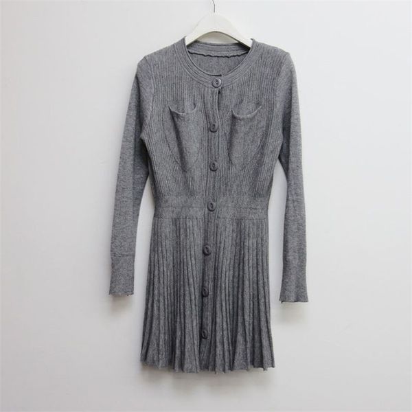 summer women's dress korean style solid color round neck single-breasted slim and thin short pleated es ll427 210506, Black;gray
summer women's dress korean style solid color round neck single-breasted slim and thin short pleated es ll427 210506, Black;gray