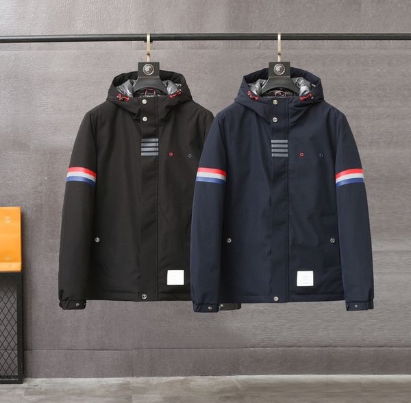 downs Fashion TB THOM Brand Coats Men Loose Hooded Down Jacket Stripes Solid Thick Windproof Casual Winter Clothing, Black
downs Fashion TB THOM Brand Coats Men Loose Hooded Down Jacket Stripes Solid Thick Windproof Casual Winter Clothing, Black