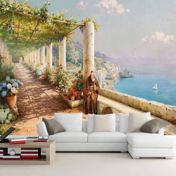 wallpapers custom pvc self-adhesive wallpaper 3d mediterranean garden landscape oil painting mural restaurant cafe waterproof wall stickers
wallpapers custom pvc self-adhesive wallpaper 3d mediterranean garden landscape oil painting mural restaurant cafe waterproof wall stickers