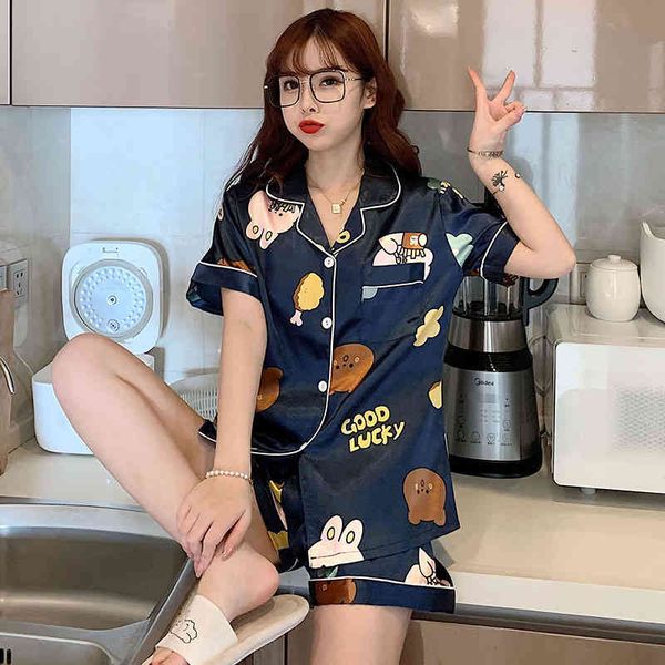summer fake print sweet women sleepwear set girl nightgown short pant cute silk pajamas sets, Black;red
summer fake print sweet women sleepwear set girl nightgown short pant cute silk pajamas sets, Black;red