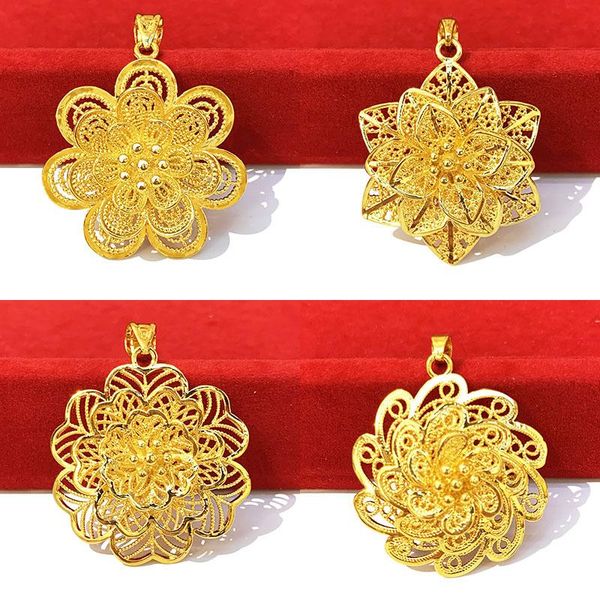 chains pure gold color women's necklace pendant sand rich flower large rose 24k true imitation 4x4cm, Silver
chains pure gold color women's necklace pendant sand rich flower large rose 24k true imitation 4x4cm, Silver